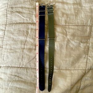 Nylon watch straps purchased from J. Crew, NWOT.